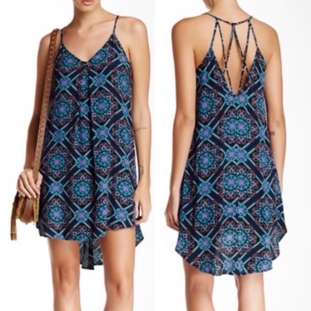 ASTR The Label Print Hi Low Strappy Sundress XS